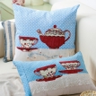 Kitsch Cup and Teapot Motif Cushions