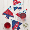 Christmas Tree Coasters Sewing Pattern