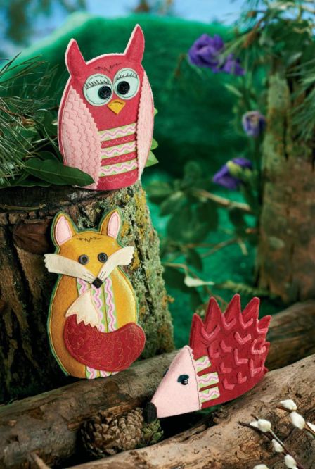 Trio of Felt Creatures