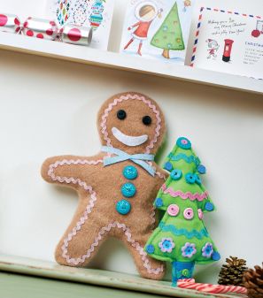 Upcycled Felt Gingerbread Man