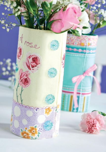 Floral Patchwork Vase Slip Covers