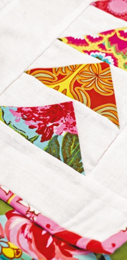 Vibrant patchwork quilt