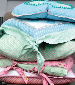Pastel Prints Vintage Cushions
