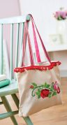 Vintage Rose Embroidered Handbag