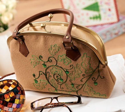Vintage Embroidered Woodland Handbag