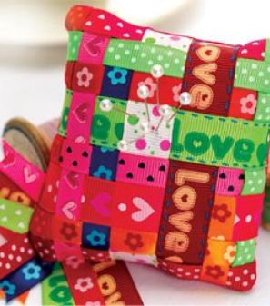 Woven Ribbon Pin Cushion