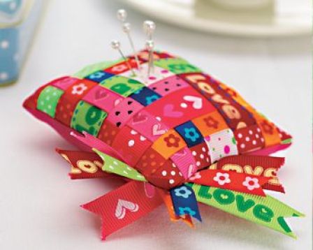 Woven Ribbon Pin Cushion
