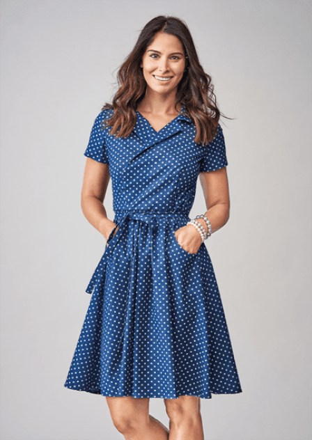 Classic Tie-Belt Wrap Dress Sewing Pattern
