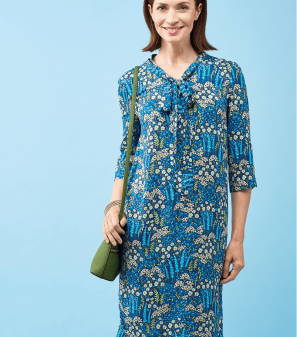 Classic Bow Neck Dress Sewing Pattern