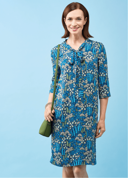 Classic Bow Neck Dress Sewing Pattern