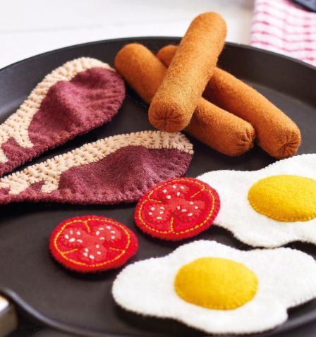 Felt Full English Breakfast Playset Sewing Pattern