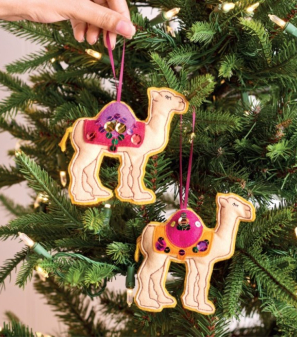 Embroidered Felt Camel Decorations Sewing Pattern