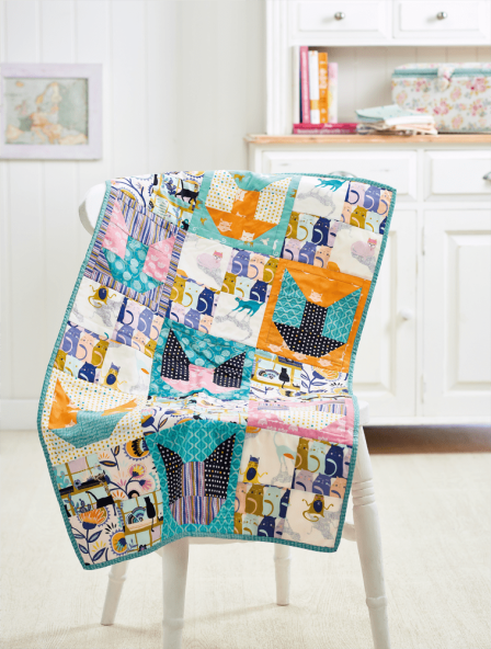 Easy Kitty Cat Quilt Block Sewing Pattern