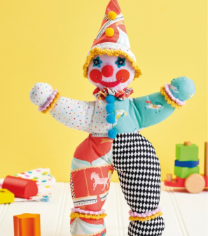 Charlie Clown Doll Toy Sewing Pattern