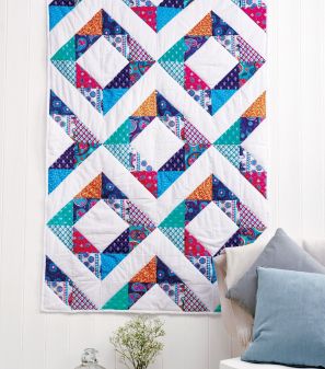 Half Square Triangle Block Quilt
