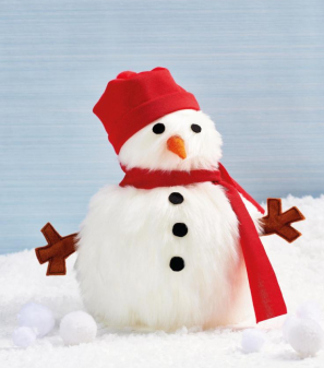 Fluffy Snowman Toy Sewing Pattern