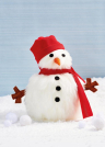 Fluffy Snowman Toy Sewing Pattern