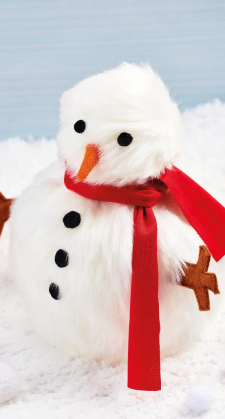 Fluffy Snowman Toy Sewing Pattern