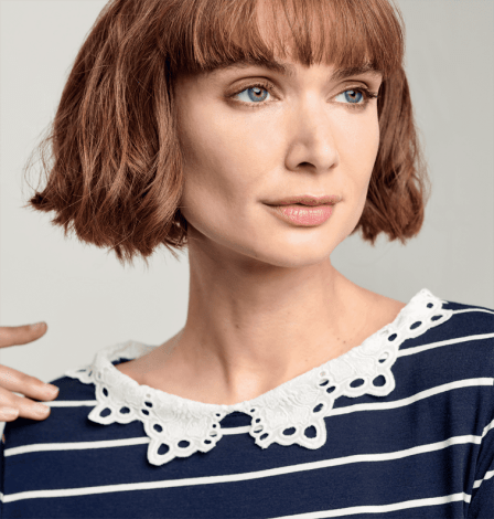 Chloe Lace Collar Jersey Knit Top Sewing Pattern