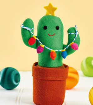 Felt Christmas Cactus Sewing Pattern