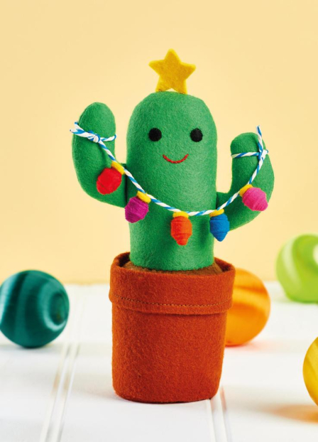 Felt Christmas Cactus Sewing Pattern