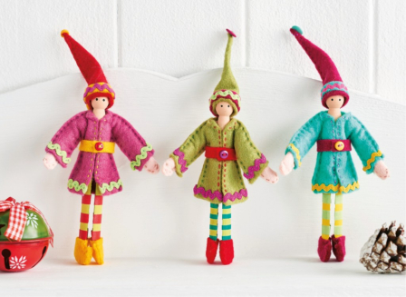 Christmas Elf Peg Pals Sewing Pattern