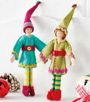 Christmas Elf Peg Pals Sewing Pattern