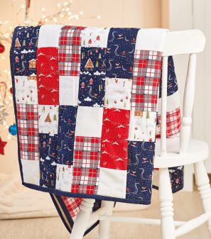 Simple Christmas Patchwork Quilt Sewing Pattern