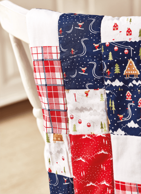 Simple Christmas Patchwork Quilt Sewing Pattern