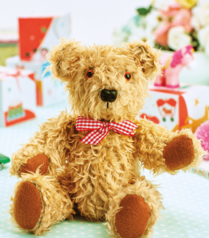 Traditional Curly Hair Teddy Bear Sewing Pattern