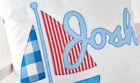 Appliqué Boat Cushion and Greeting Card Tutorial