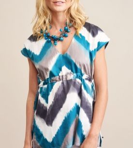 V-Neck Drawstring Blouse V-Neck Drawstring Blouse