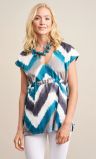 V-Neck Drawstring Blouse