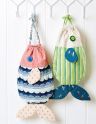 Drawstring Cotton Fish Bags Sewing Pattern
