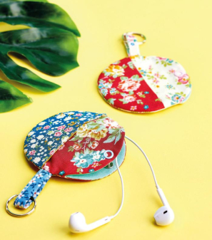 Earphone Case Keyring Sewing Pattern
