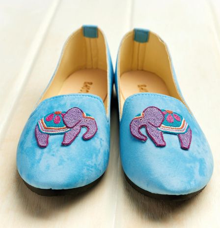 Embroidered Elephant Shoe Motif