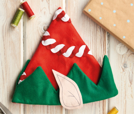 Elf and Santa Christmas Hats Sewing Pattern