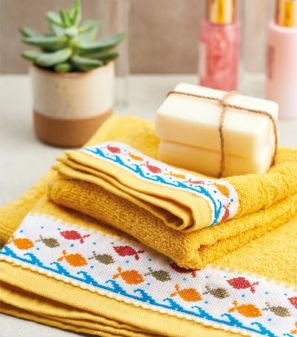Nautical Bathroom Embroidery Towel Set Pattern