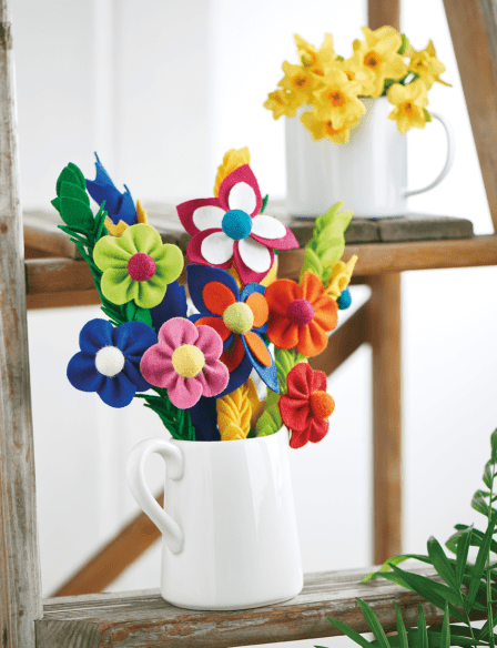 Everlasting Flower Felt Bouquet Sewing Pattern