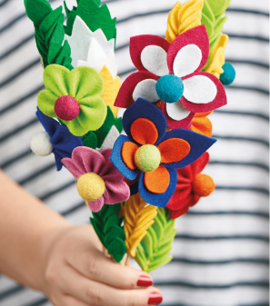 Everlasting Flower Felt Bouquet Sewing Pattern
