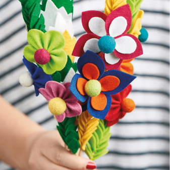 Everlasting Flower Felt Bouquet Sewing Pattern