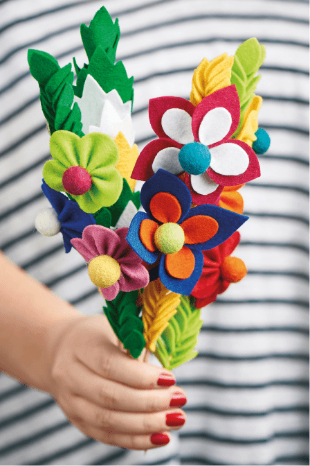 Everlasting Flower Felt Bouquet Sewing Pattern