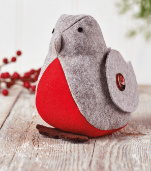 Easy Christmas Felt Robin Sewing Pattern