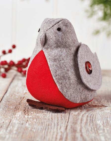 Easy Christmas Felt Robin Sewing Pattern