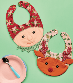 Christmas Character Baby Bibs Sewing Pattern