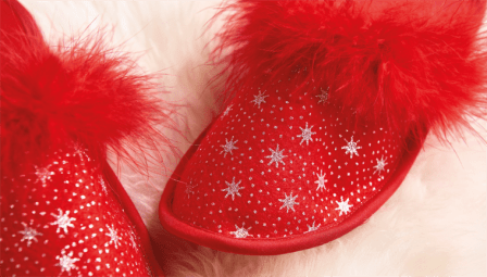 Christmas Fluffy Slippers Sewing Pattern