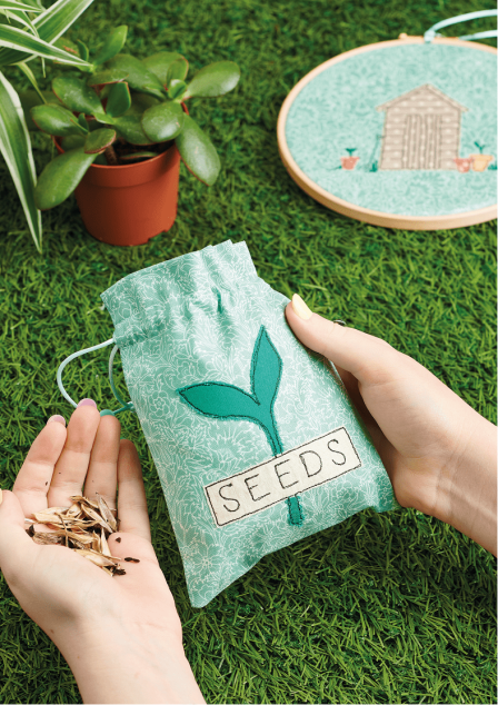 Machine Embroidered Garden Gift Set Pack