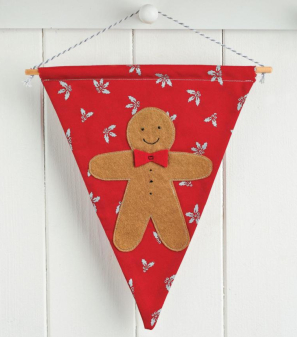 Gingerbread Christmas Pennant Sewing Pattern