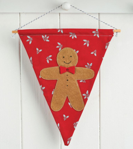 Gingerbread Christmas Pennant Sewing Pattern