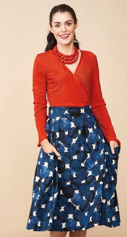 Pleated midi skirt sewing pattern new arrivals